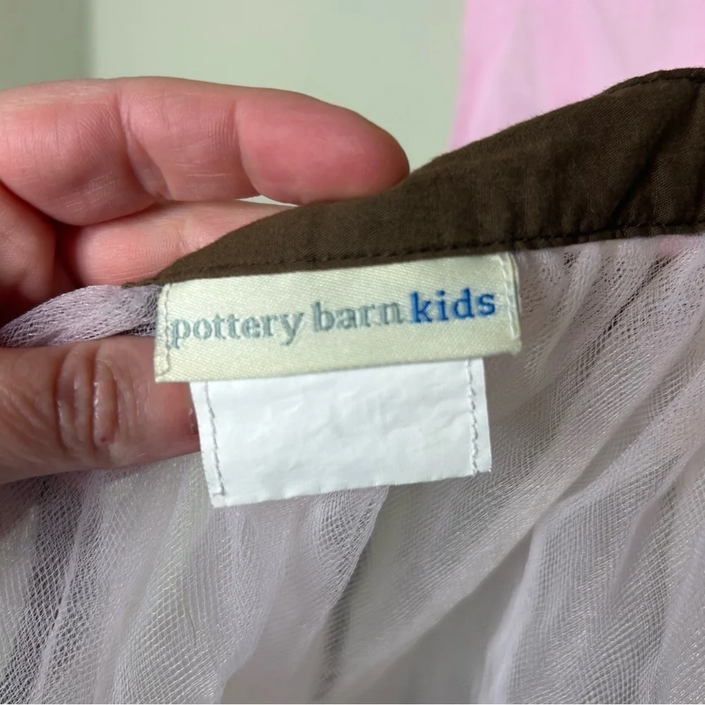 Pottery Barn Kids Pink and Brown Tutu Apron OS